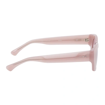 Shop Dries Van Noten Pink Linda Farrow Edition Cat-eye Sunglasses In Rose