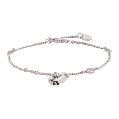 Shop Gucci Silver Chick Bracelet In 0728 Silver