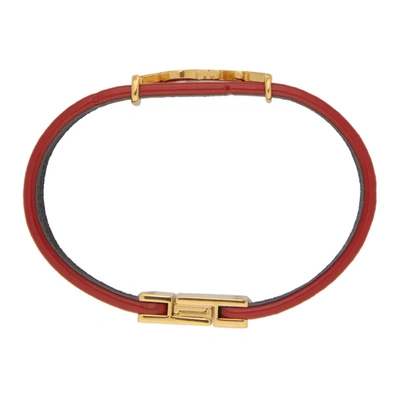 Shop Saint Laurent Red Opyum Bracelet In 6805 Red