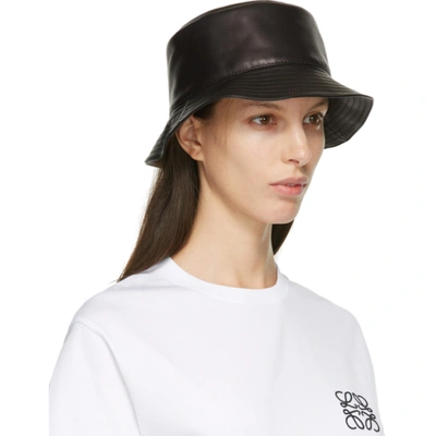 Shop Loewe Black Fisherman Bucket Hat