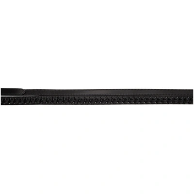 Shop Alexander Mcqueen Black Knotted Thin Double Belt In 1000 Black