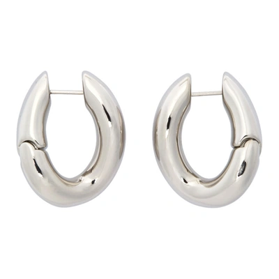 Shop Balenciaga Silver Loop Earrings In 0926 Shnysi