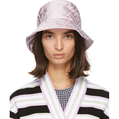 Shop Fendi Pink 'forever ' Bucket Hat In F0u6m Anemo