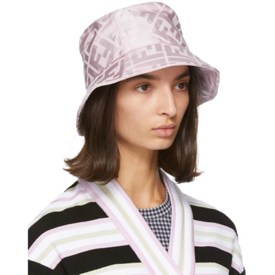 Shop Fendi Pink 'forever ' Bucket Hat In F0u6m Anemo