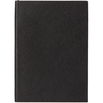 Shop Smythson Black Soho Notebook