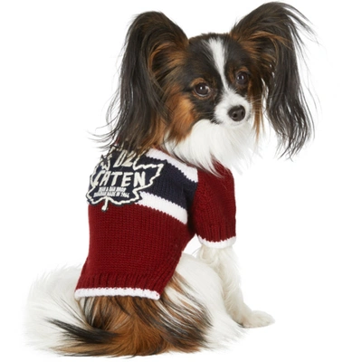 Shop Dsquared2 Red Poldo Dog Couture Edition Small Quebec Sweater In M1137 Red