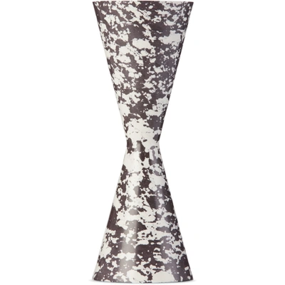 Shop Tom Dixon Black & White Swirl Cone Candle Holder