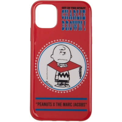 Shop Marc Jacobs Red Peanuts Edition Charlie Brown Iphone 11 Case In 601 Red