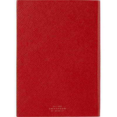 Shop Smythson Red Soho Notebook In Scarlet Red