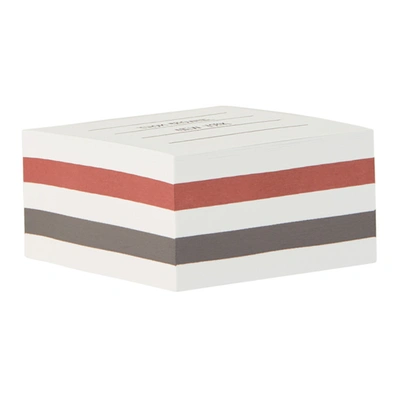 Shop Thom Browne White Logo Post-it® Notes In 960 Multi