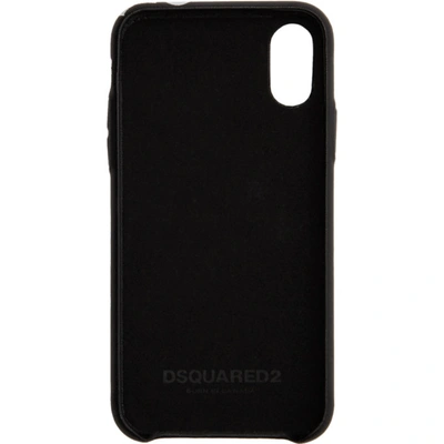 Shop Dsquared2 Black Ecopelle Iphone Xs Case In M063 Nierob