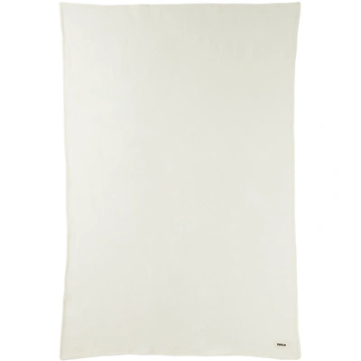 Shop Tekla Off-white Pure New Wool Blanket In Snow White