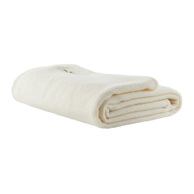 Shop Tekla Off-white Pure New Wool Blanket In Snow White
