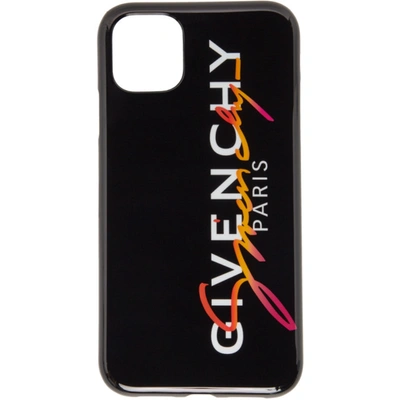 Shop Givenchy Black Multicolor Logo Iphone 11 Case