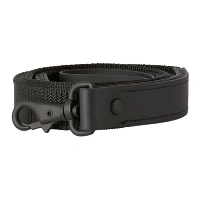 Shop Rains Black Webbing Leash In Shiny Black