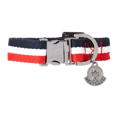 Shop Moncler Genius Multicolor Poldo Dog Couture Edition Striped Collar In 790 Bluewht