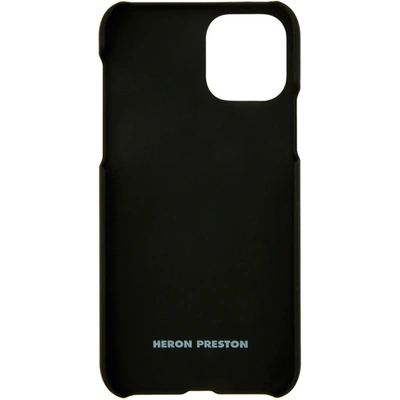 Shop Heron Preston Black & White Logo Iphone 11 Pro Case In 1001 Blkwht
