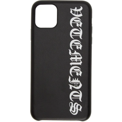 Shop Vetements Black Gothic Logo Iphone 11 Pro Max Case