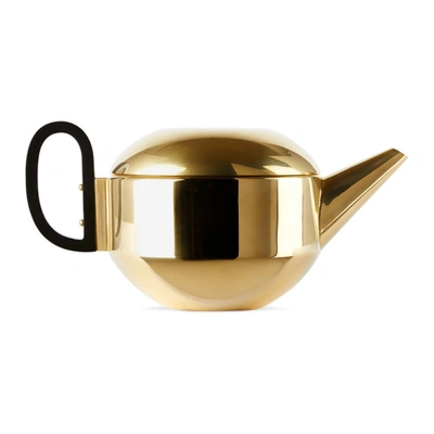 Shop Tom Dixon Gold Form Teapot In Brass