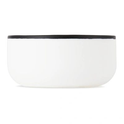 Shop Tina Frey Designs White & Black Cereal Bowl In Black Rim