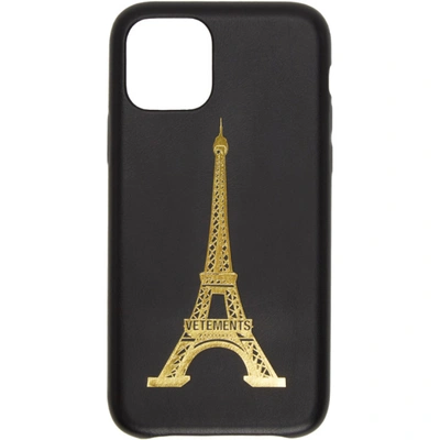 Shop Vetements Black Eiffel Tower Iphone 11 Pro Case