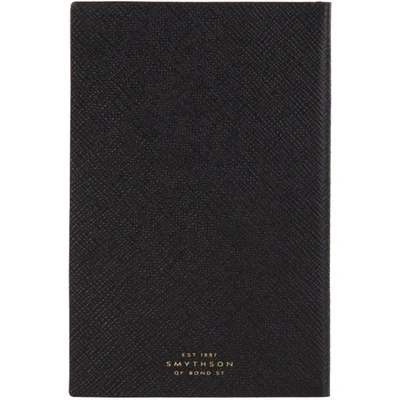 Shop Smythson Black 'notes' Chelsea Notebook