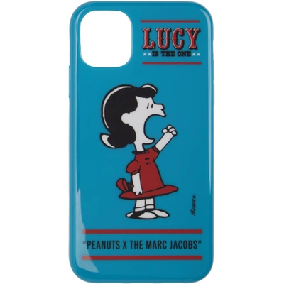Shop Marc Jacobs Blue Peanuts Edition Lucy Iphone 11 Case In 401 Blue