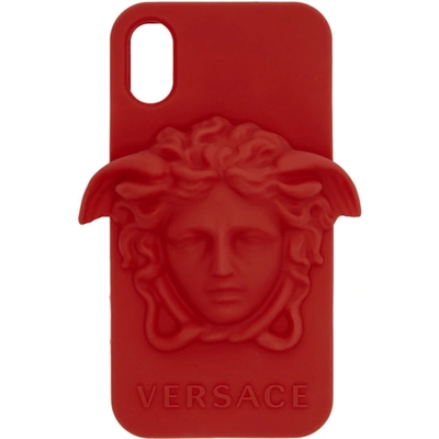 Shop Versace Red Medusa Iphone X Case In Kr3 Red