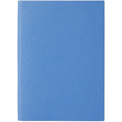 SMYTHSON 蓝色 SOHO 小羊皮笔记本