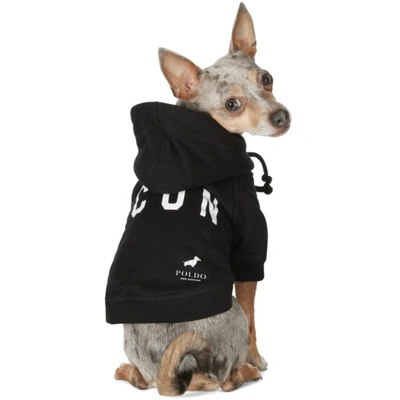 Shop Dsquared2 Black Poldo Dog Couture Edition Icon Ottawa Hoodie In M063 Blkwht