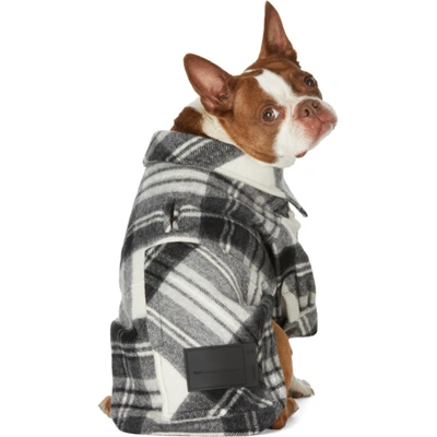 Shop We11 Done Ssense Exclusive Grey Wool Check Anorak Shirt