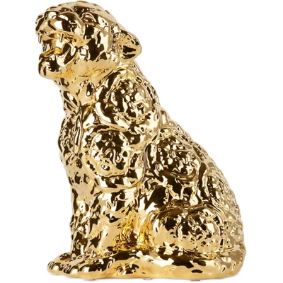 Shop Versace Gold Small Rokko Cheetah Sculpture In Z4004 Oro