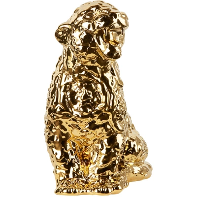 Shop Versace Gold Small Rokko Cheetah Sculpture In Z4004 Oro