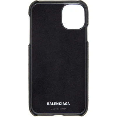 Shop Balenciaga Black Cash Iphone 11 Case In 1065 Black/