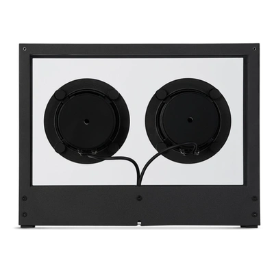 Transparent Black Small Glass Speaker In Black