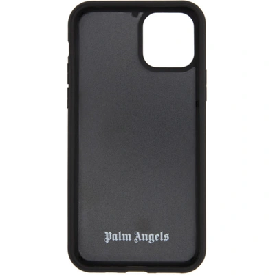 Shop Palm Angels Black Logo Iphone 11 Pro Case In Black/white