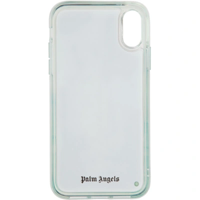 Shop Palm Angels Blue Liquid Logo Iphone Xr Case In Multi