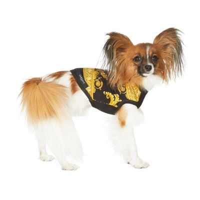 VERSACE 黑色 AND 金色 MEDUSA BAROCCO 宠物 T 恤