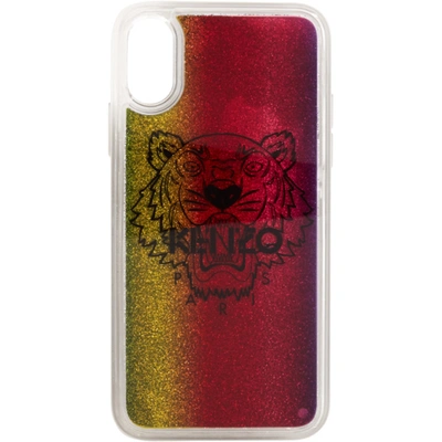 Shop Kenzo Multicolor Glitter Tiger Head Iphone X/xs Case In Mu Multico