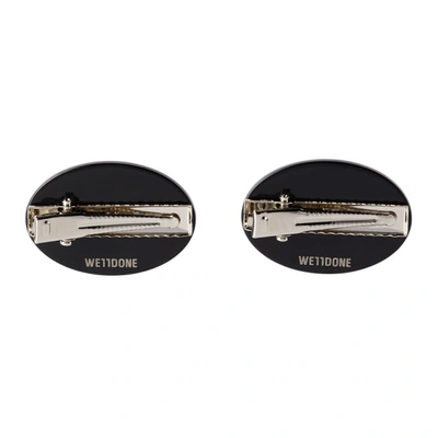 Shop We11 Done Ssense Exclusive Two-pack Multicolor Dog Hair Clips In Black/white