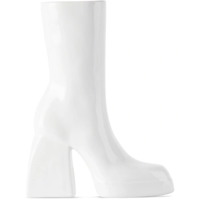 Shop Anissa Kermiche White Nodaleto Edition Bulla Corta Boot Vase