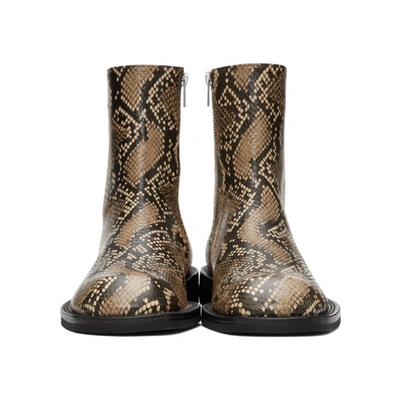 Shop Andersson Bell Tan & Black Python Chelsea Boots