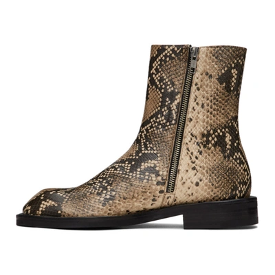 Shop Andersson Bell Tan & Black Python Chelsea Boots