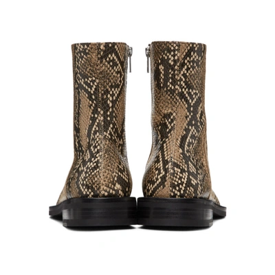 Shop Andersson Bell Tan & Black Python Chelsea Boots