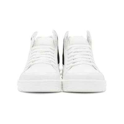 Shop Fendi White 'forever ' Hybrid High-top Sneakers In F150f - Whi