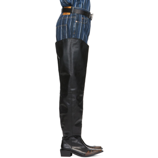 rose thigh high boots