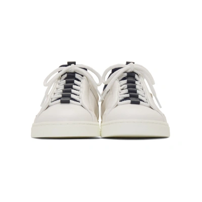 Shop Fendi White & Navy Bag Bugs Sneakers In F1orn Whtbl