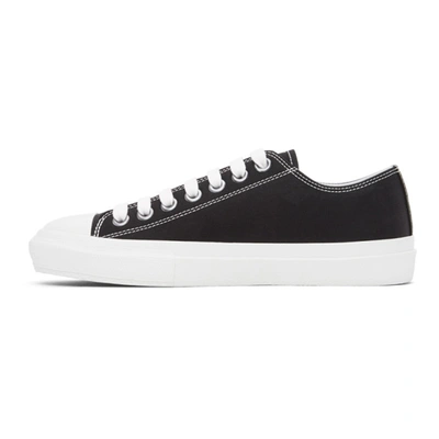 Shop Burberry Black & Red Larkhall M Logo Sneakers