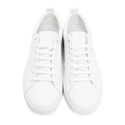 Shop Hugo White Zero Tennis Sneakers In 100 White