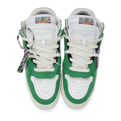 Shop Off-white White And Green Off-court 3.0 Low Sneakers In Gren/purple